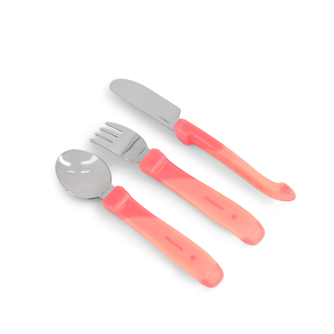 Learn Cutlery 6+m Pastel Pink