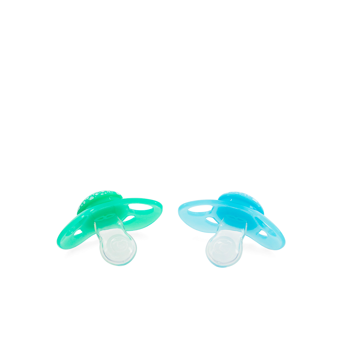 Pacifier 6+m Pastel Blue Green x2