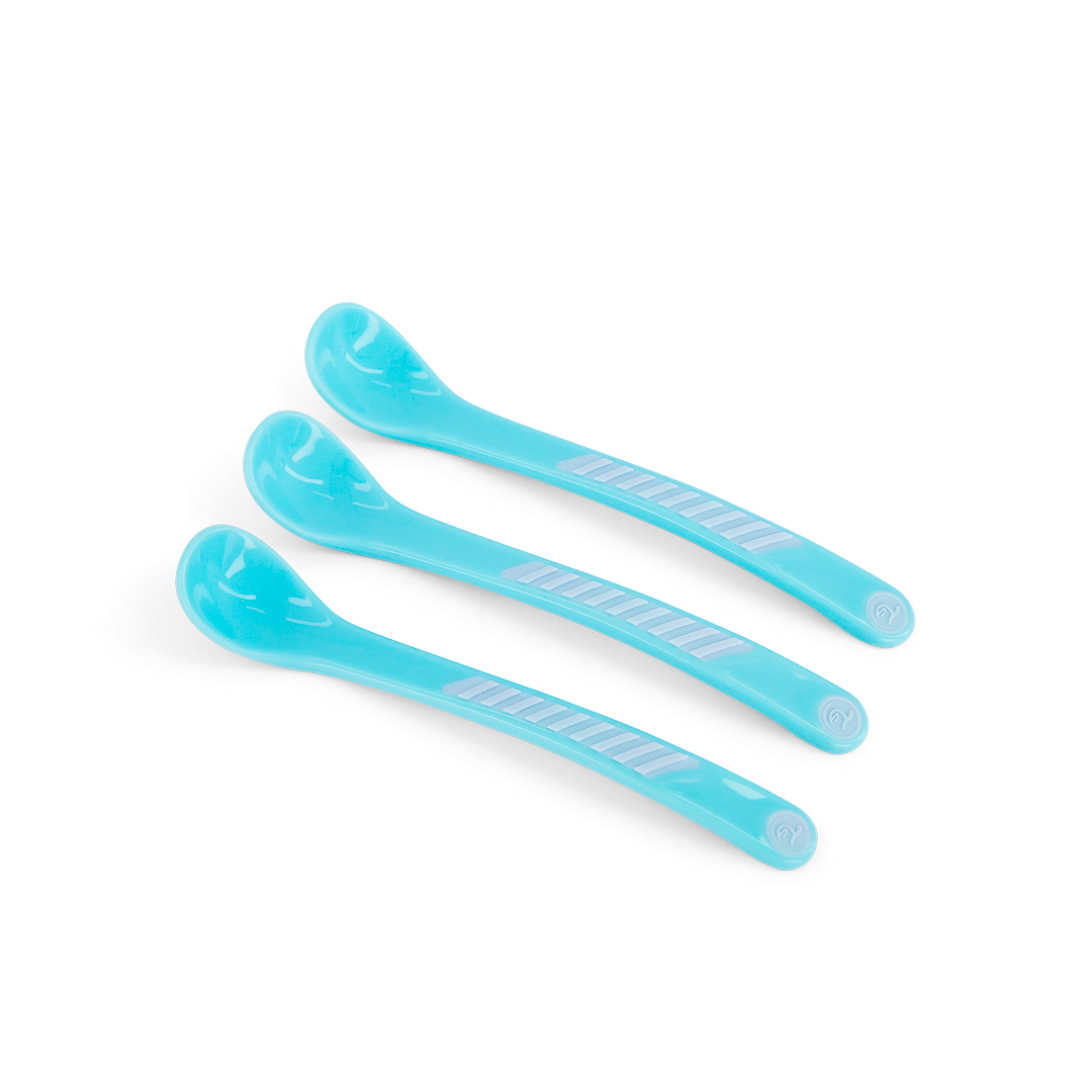 Feeding Spoon 4+m Pastel Blue x3